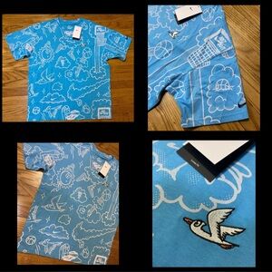 Nike NBA Team 31 Courtside Max90 Loose Fit T-Shirt Baby Blue Men’s Sz L New!